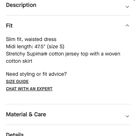 NWT Everlane The Long-Sleeve Riviera Dress Size Small - Beech - Picture 7 of 13